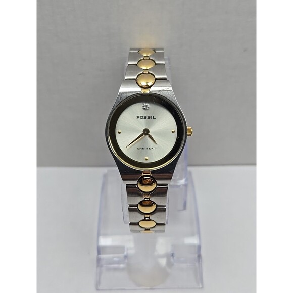 Fossil Arkitekt FS2858 Womens Two Tone Stainless Steel Watch New Battery - Picture 1 of 11